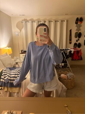 Old Navy Light Lavender Crewneck Sweatshirt - Womens